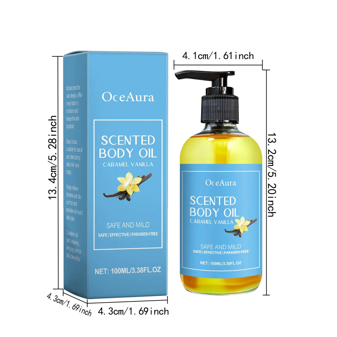 OceAura Massage & Body Oil – Caramel Vanilla Geur (100ml)